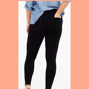 J. Crew Pull-On Toothpick Black Jeans